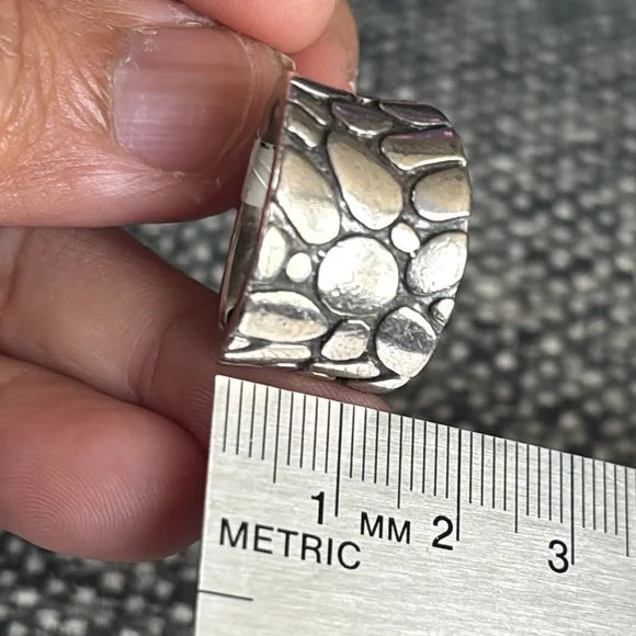 John Hardy Sterling Silver Pebble Design Ring